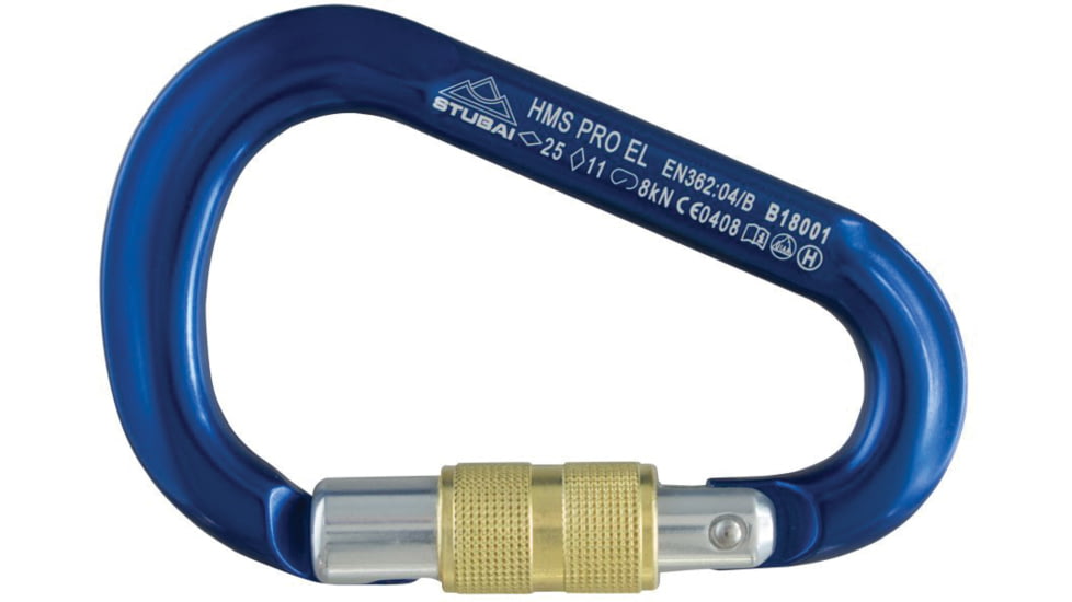 Stubai HMS PRO EASYLOCK Karabiner, Blue, 977781B