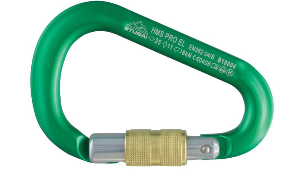 Stubai HMS PRO EASYLOCK Karabiner, Green, 977781G