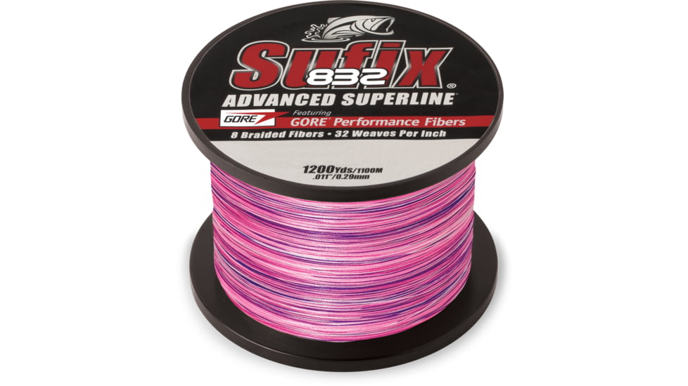 Sufix 832 Advanced Superline, 65 lb Test, 1200 Yard Spool, Sunrise, 660-365SR