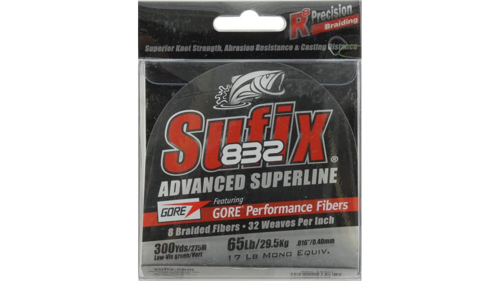 Sufix 832 Braid 65Lb Lovis Grn 300Yd 058276