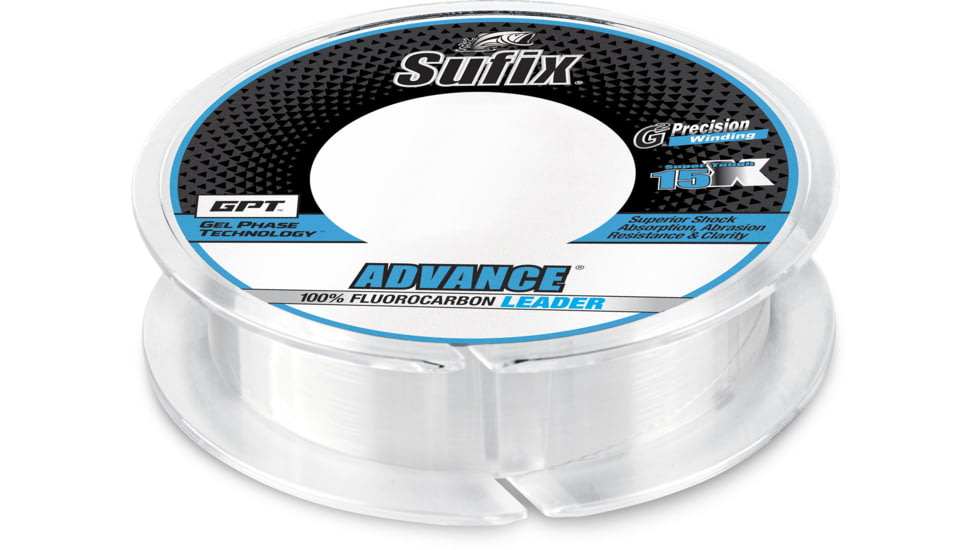 Sufix Advance Fluorocarbon Leader 8lb Line, Clear, 25 Yds, 684-008C