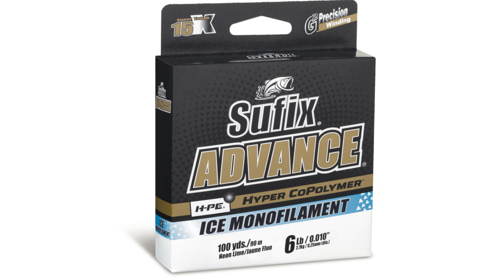 Sufix Advance Ice Fluorocarbon Line, 3lb, Clear, 677-003C
