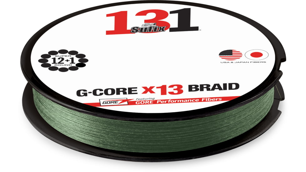 Sufix Braid Line, 80lb Test, 150yd, Low Vis Green, Boxed, 631-080G