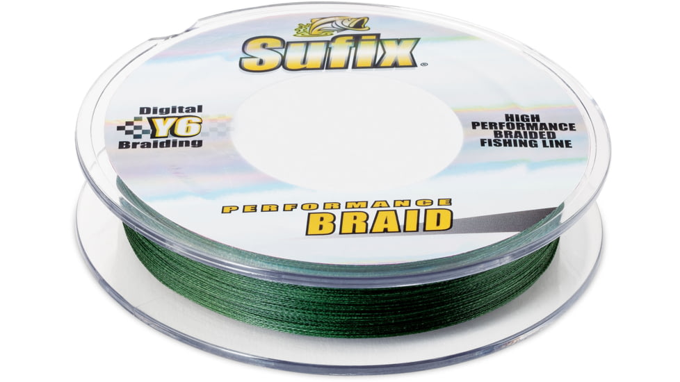 Sufix Performance Braid 50lb Line, Low-Vis Green, 100 Yds, 663-950G