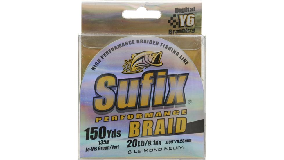 Sufix Performance Braid Low Vis. Green 150 yds - 20 lb 033341