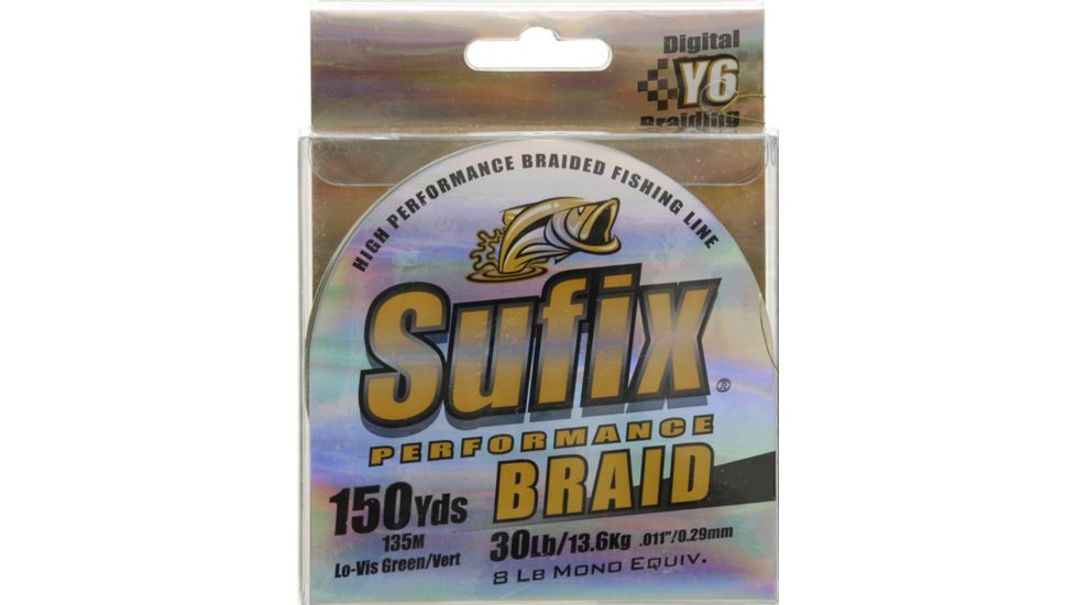 Sufix Performance Braid Low Vis. Green 150 yds - 30 lb 033342