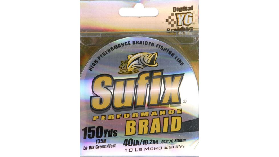 Sufix Performance Braid Low Vis. Green 150 yds - 40 lb 033343