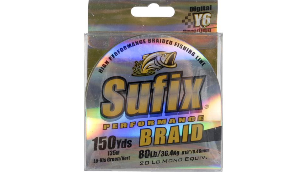 Sufix Performance Braid Low Vis. Green 150 yds - 80 lb 034278