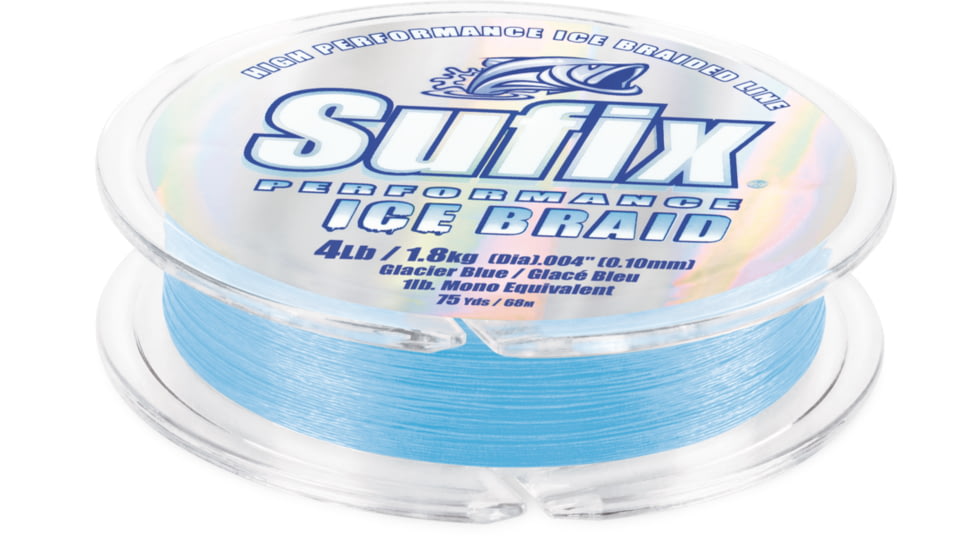 Sufix Performance Ice Braid Line 30lb 75yds, Glacier Blue, 664-030GB