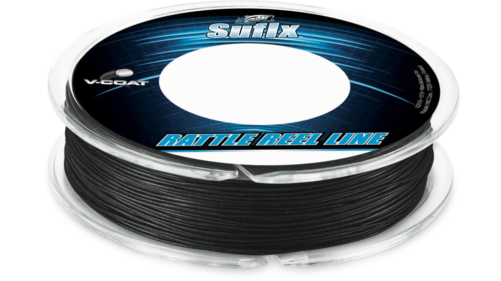 Sufix Rattle Reel V-Coat 30 lb, 50 yd, Black, 612-130BLK
