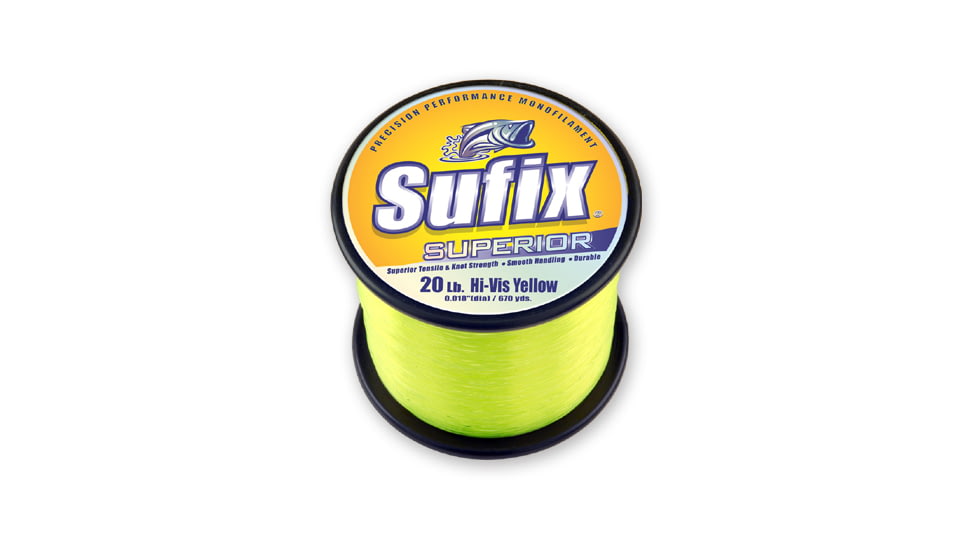 Sufix Superior Fishing Line, 80lb, 1445yds, Hi-Vis Yellow, 647-680