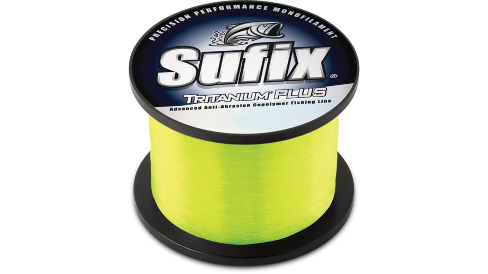 Sufix Tritanium Plus Tritanium Plus Advanced Copolymer Line, 12 lb Test 1/4 lb Spool, Chartreuse, 696-112CH