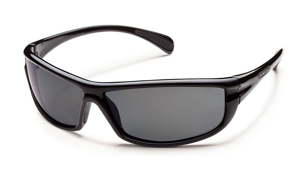 Suncloud King Sunglasses Black Frame Gray Polarized Polycarbonate Lens S-KNPPGYBK