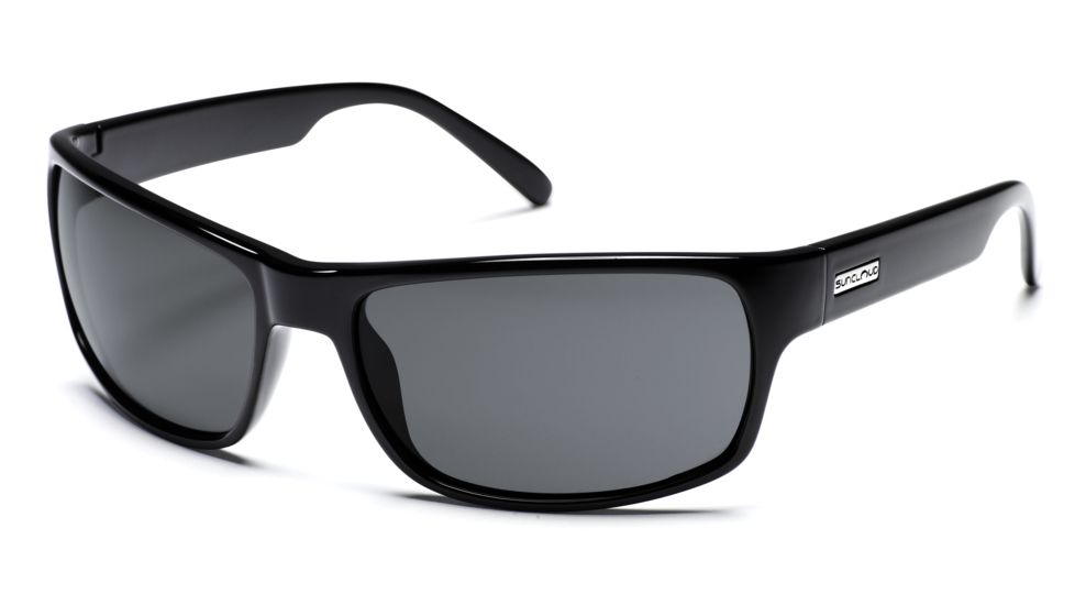 Sun Cloud Legend Sunglasses with Black Frames, Gray Lenses