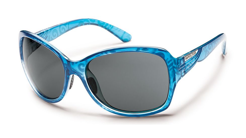 Suncloud Polarized Optics Cassandra Sunglasses - Blue Print Frame/Gray Polarized Polycarbonate Lens S-CRPPGYBL