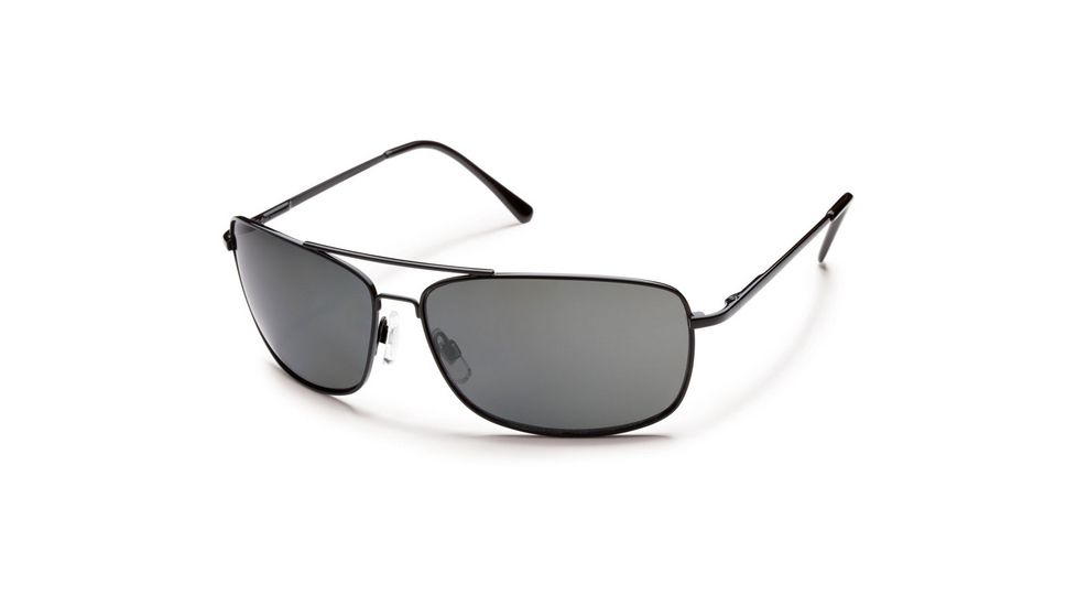 Suncloud Polarized Optics Navigator (New) Sunglasses - Black Frame, Gray Polarized Polycarbonate Lenses S-NVPPGYBK