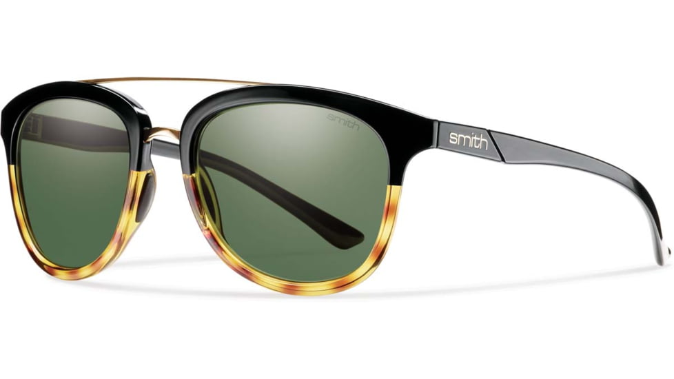 Suncloud Polarized Optics Clayton Sunglasses Black Fade Tortoise/Gray Green Carbonic TLT Lenses CYPCGNBFT