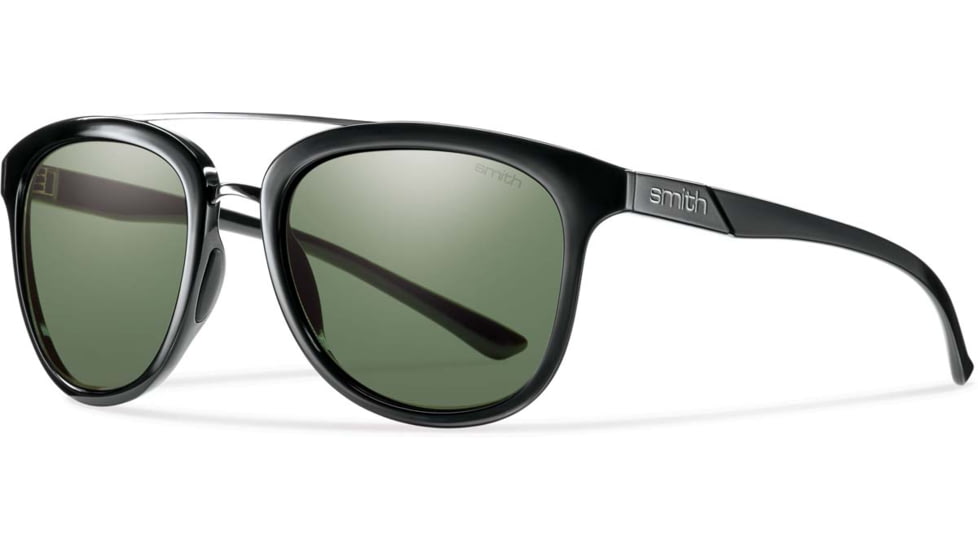 Suncloud Polarized Optics Clayton Sunglasses Black/Polar Gray Green Carbonic TLT Lenses CYPPGNBK