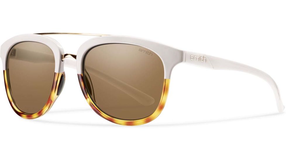 Suncloud Polarized Optics Clayton Sunglasses White Fade Tortoise/Brown Carbonic TLT Lenses CYPCBRWFT