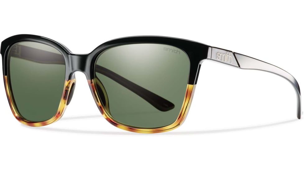 Suncloud Polarized Optics Colette Sunglasses Black Fade Tortoise/Gray Green Carbonic TLT Lenses CLPCGNBFT