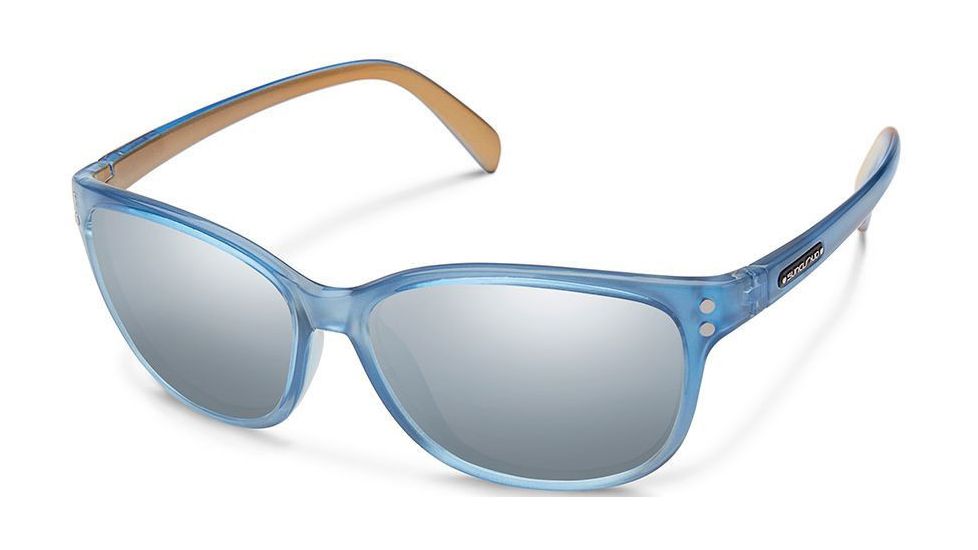 Suncloud Polarized Optics Flutter Sunglasses-Periwinkle Backpaint-Silver Mirror