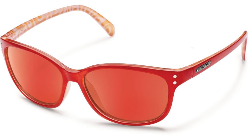 Suncloud Polarized Optics Flutter Sunglasses-Red Backpaint-Red Mirror