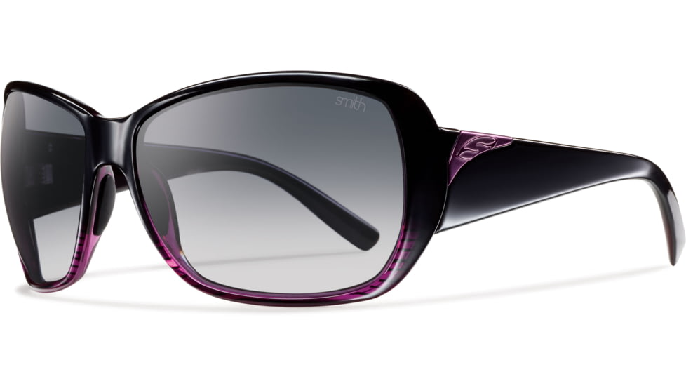 Suncloud Polarized Optics Hemline Sunglasses-Black Violet Split-Polarized Gray Gradient