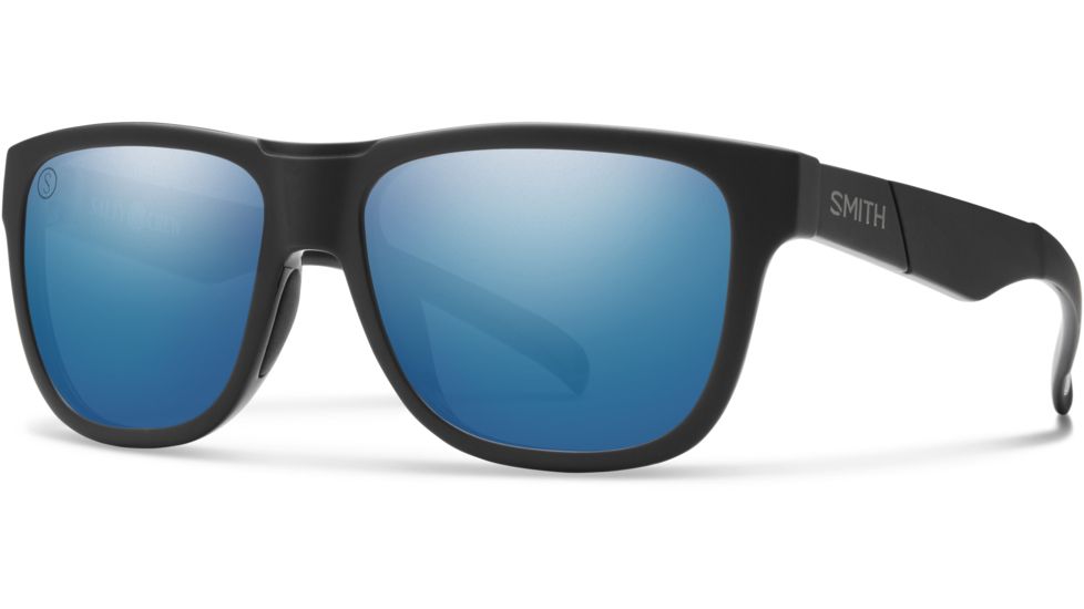 Suncloud Polarized Optics Lowdown Slim Sunglasses-Matte Black-ChromaPop Polar Blue Mirror