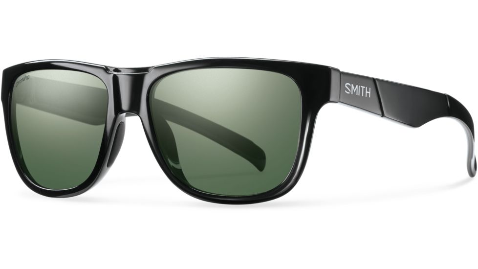 Suncloud Polarized Optics Lowdown Slim Sunglasses-Matte Black-ChromaPop Polar Gray Green