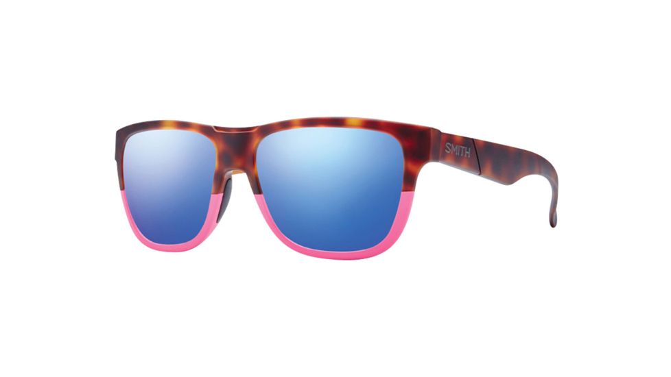 Suncloud Polarized Optics Lowdown Slim Sunglasses-Matte Tortoise-Blue Flash Mirror