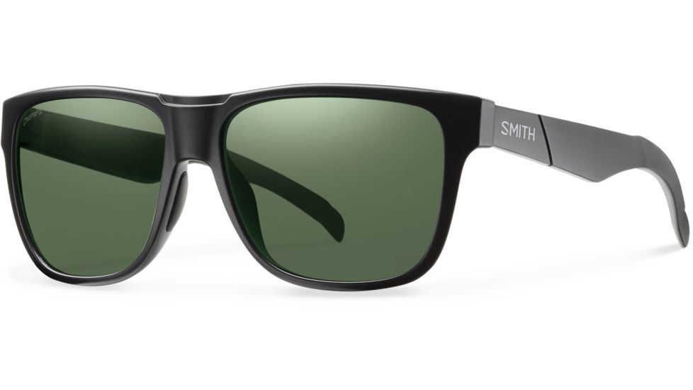 Suncloud Polarized Optics Lowdown Sunglasses-Matte Black-ChromaPop Polar Gray Green
