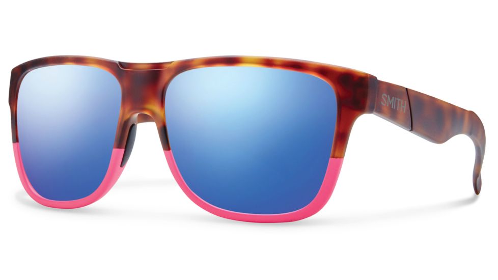 Suncloud Polarized Optics Lowdown Sunglasses-Matte Tortoise-Blue Flash Mirror