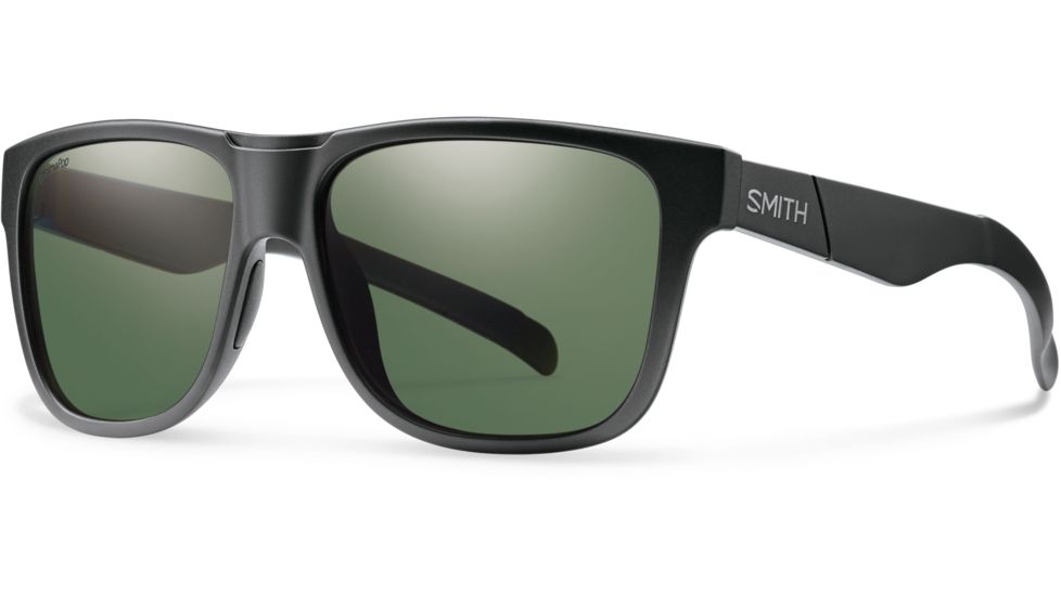 Suncloud Polarized Optics Lowdown XL Sunglasses - Men's-Matte Black-ChromaPop Polar Gray Green