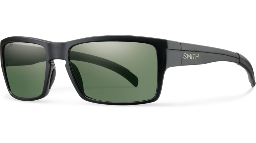 Suncloud Polarized Optics Outlier Sunglasses-Matte Black-ChromaPop Polar Gray Green