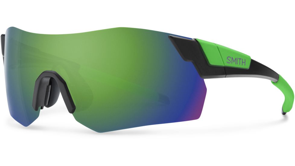 Suncloud Polarized Optics PivLock Arena Max-Matte Black Reactor-ChromaPop Sun Green Mirror