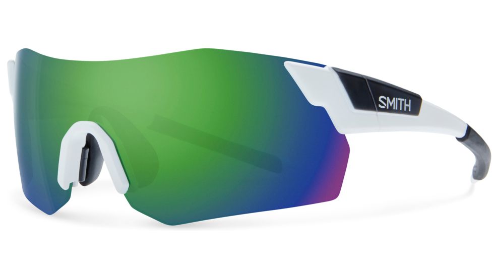 Suncloud Polarized Optics PivLock Arena Max-Matte White-ChromaPop Sun Green Mirror