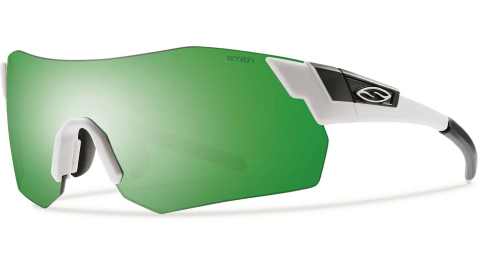 Suncloud Polarized Optics Pivlock Arena Max Sunglasses Matte White/Green Sol-X/Ignitor/Clear Carbonic TLT Lenses ANMPCGMMW