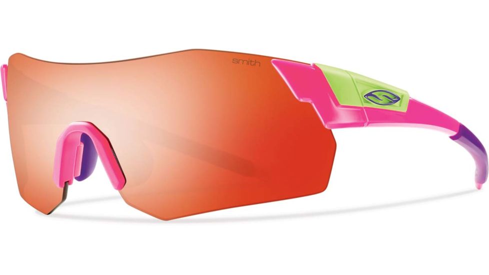 Suncloud Polarized Optics Pivlock Arena Max Sunglasses Reactor Pink/Red Sol-X/Ignitor/Clear Carbonic TLT Lenses ANMPCDMRPK