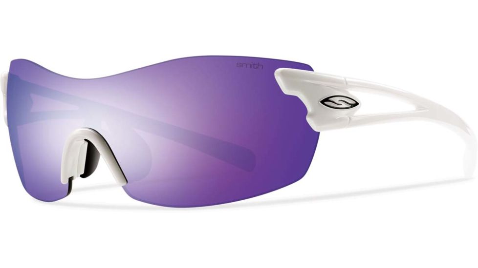 Suncloud Polarized Optics Pivlock Asana Sunglasses White/Purple Sol-X/Ignitor/Clear Carbonic TLT Lenses AAPCPRMWT