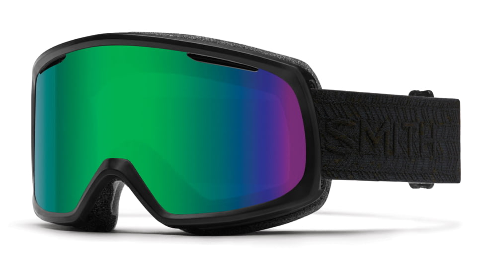Suncloud Polarized Optics Riot Goggle-Black Eclipse-Green Sol-X Mirror