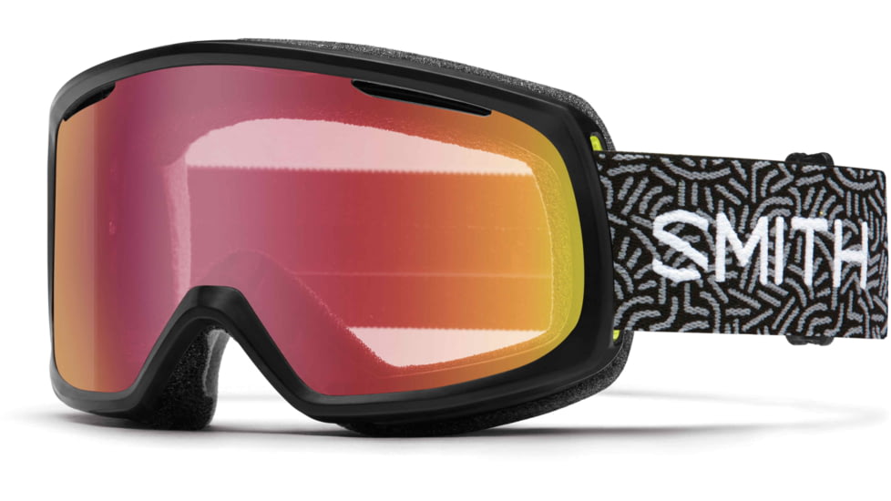 Suncloud Polarized Optics Riot Goggle-Black New Wave-Red Sensor Mirror