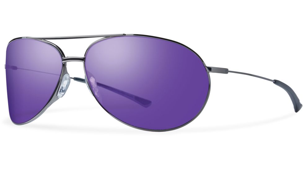 Suncloud Polarized Optics Rockford Sunglasses Clearance-Gunmetal-Purple Sol-X Mirror
