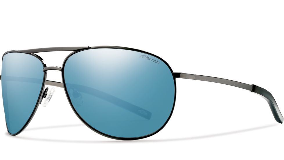 Suncloud Polarized Optics Serpico Sunglasses-Black-Polarized Blue Mirror