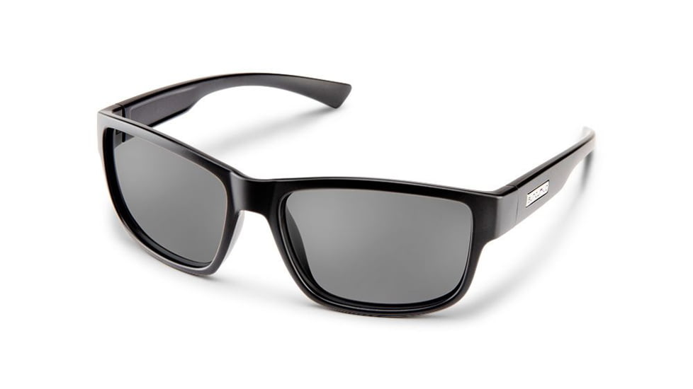 Suncloud Polarized Optics Suspect, Color - Black, Lens Color - Polarized Gray, 20233280758M9