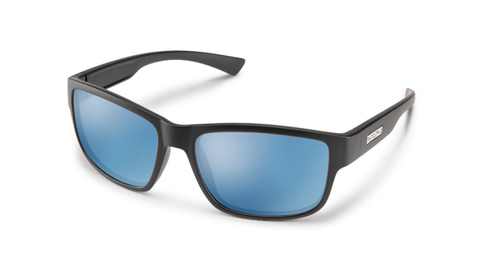 Suncloud Polarized Optics Suspect, Color - Matte Black, Lens Color - Polarized Blue M, 202332003585X