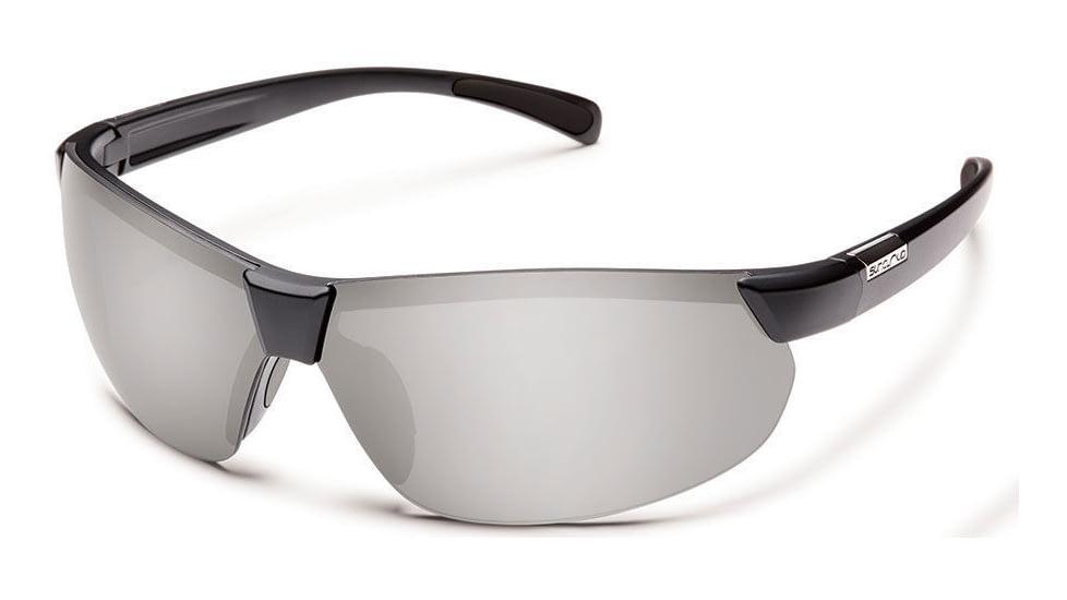 Suncloud Polarized Optics Switchback Sunglasses-Black Matte-Polarized Silver Mirror