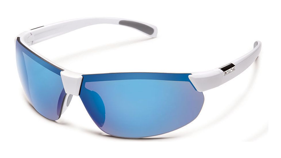 Suncloud Polarized Optics Switchback Sunglasses-White-Polarized Blue Mirror