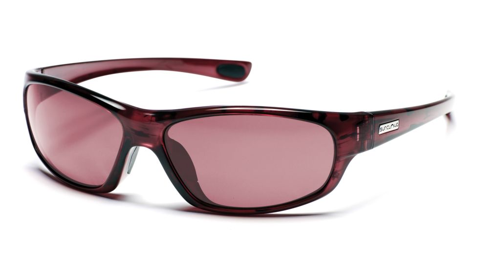 SunCloud Voyage Sunglasses with Rose Stripe Frames, Rose Lenses
