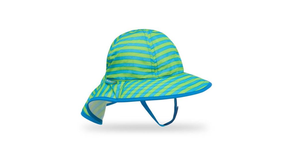 Sunday Afternoons Infant Sun Sprout Hat, Blue/Green Stripe, Infant S2F01553B51021