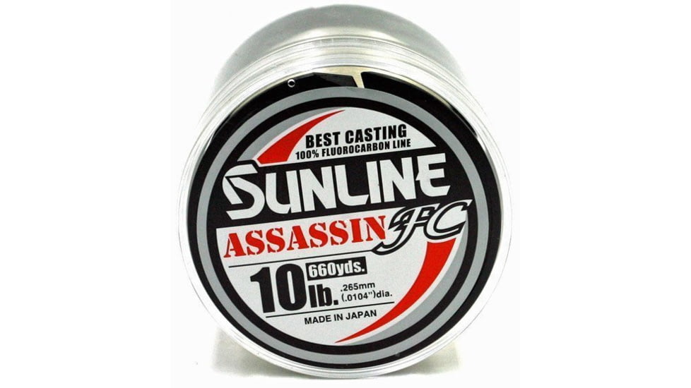 Sunline Assassin FC Fluorocarbon Line 10lb 660yd Clear, 63042462